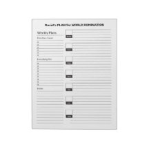 Weekly Notepad Simple and Functional Lined Monday