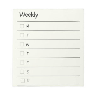Weekly Organize Your Week in Style  Notepad