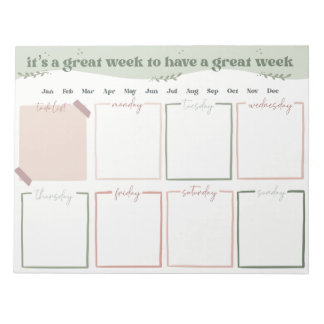 Weekly Organizer Notepad