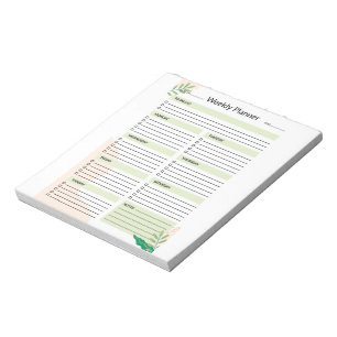 Weekly Planner Calendar Organizer To Do List Notep Notepad