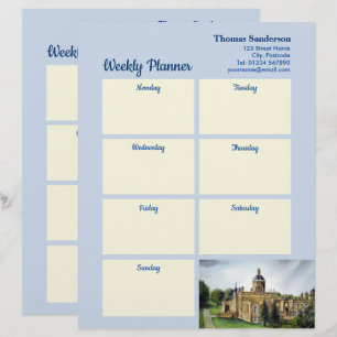 Weekly Planner Castle Howard Yorkshire England Letterhead