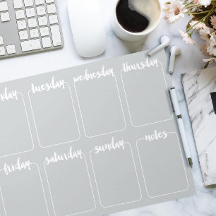 Weekly Planner Custom Colour Tear Away Calendar Notepad