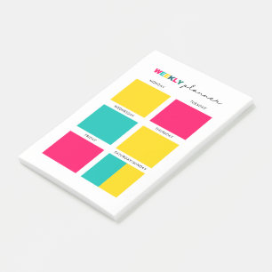 Weekly Planner Journal Post-it Notes