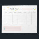Weekly Planner - Modern Triangles Notepad<br><div class="desc">This weekly planner has space to write your to-dos from Monday to Friday, and a place to write down your weekly goals and notes. It features a modern design style. You can also use this as a shopping list or for school!</div>