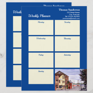 Weekly Planner New Bedford Massachusetts Painting Letterhead