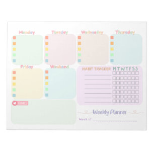 Weekly Planner Notepad