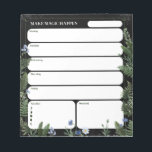 Weekly Planner Notepad – Dark Whimsical Design<br><div class="desc">Plan your week with a touch of magic. This dark whimsical floral weekly planner notepad brings structure and creativity together. With sections for each weekday, a dedicated weekend box, a priorities space, and a flexible header for week, month, or personal notes, it’s perfect for staying organized while feeling inspired. Each...</div>