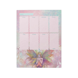 Weekly Planner Notepad Wildflower Fairy