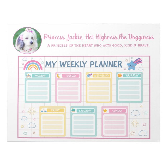 Weekly Planner Paper Notepad (Front)