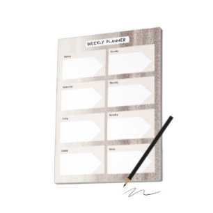 Weekly planner pastel shades notepad