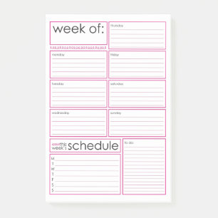 weekly planner Post-it® Notes