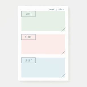 Weekly Planner Post It Notes