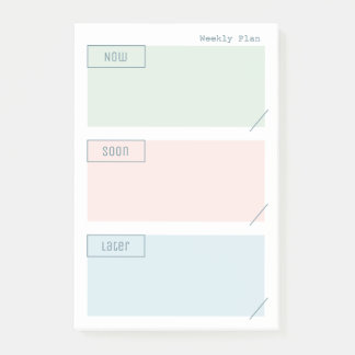 Weekly Planner Post It Notes