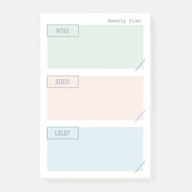 Weekly Planner Post It Notes (Front)