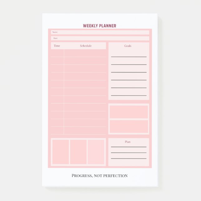 Weekly Planner Post-it Notes (Front)