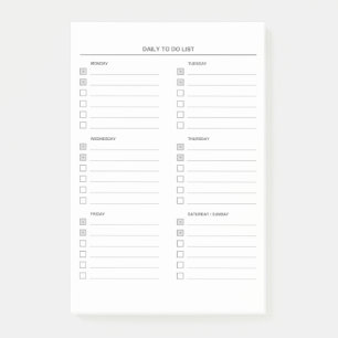 weekly planner Post-it® Notes