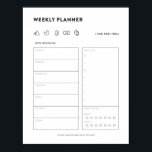Weekly planner schedule to do list menu organizer poster<br><div class="desc">This weekly printable planner is perfect for those who want to set up and track their weekly schedule at home or in the office.</div>