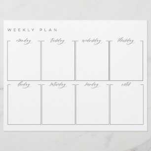 Weekly Planner Undated Double Sided Calendar