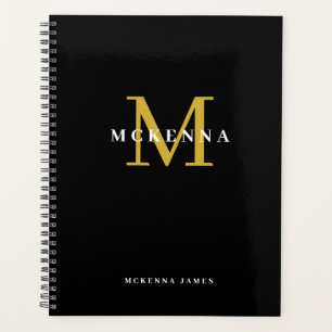 Weekly Professional Monthly Black Gold Business Planner