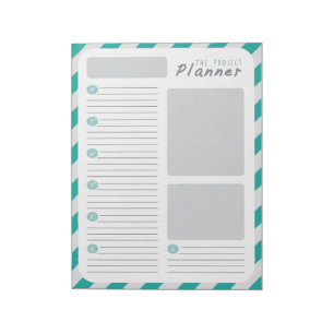 Weekly Project planner - Green Notepad
