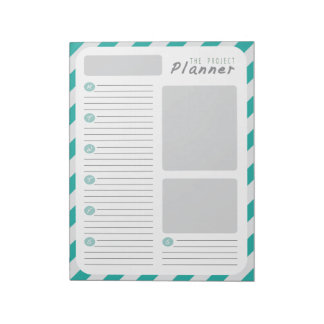 Weekly Project planner - Green Notepad