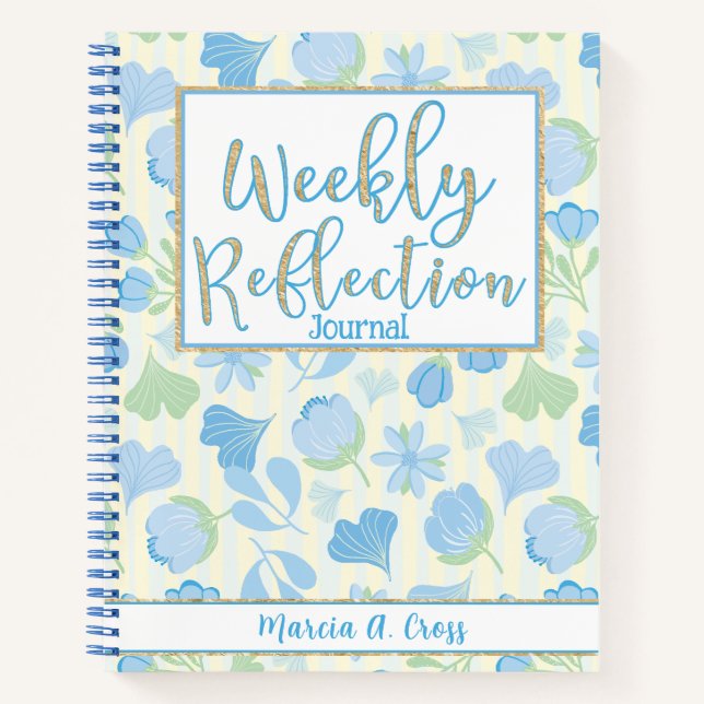 Weekly Reflection Featuring Floral Design Notebook (Front)