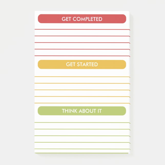 Weekly Schedule Daily Planner Organizer Modern Post-it Notes (Front)
