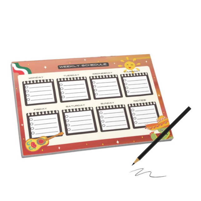 Weekly schedule Mexican style Notepad (Creator Uploaded)
