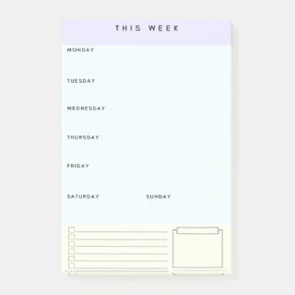 Weekly Sticky Planner Post-it Notes