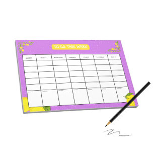 Weekly to do list  notepad