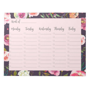 Weekly To do List Office Notepad 8.5 x 11