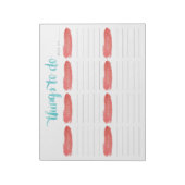 Weekly To Do List Planner | Coral and Aqua Notepad (Rotated)