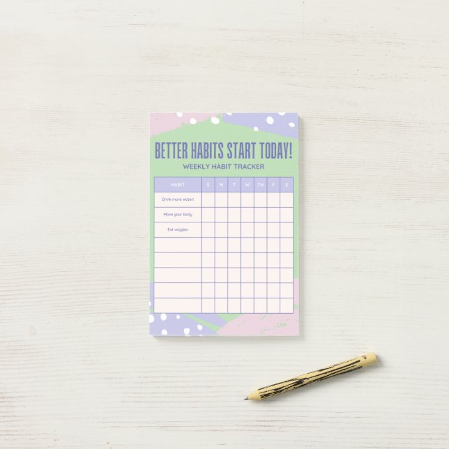 Weekly Tracker Post-it Notes (On Desk)