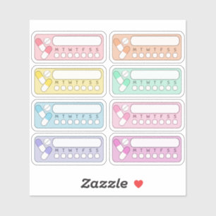 Weekly Vitamin Medicine Tracker Pill Reminder