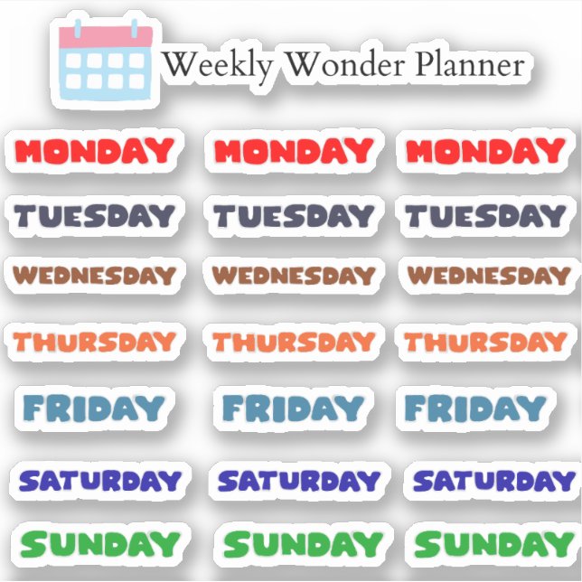Weekly Wonder Planner  (Front)