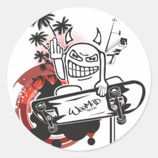 WeeMad Devil Skater Sticker