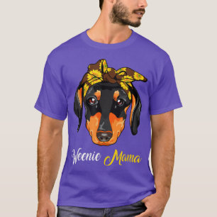 Weenie Mama Dog Dachshund Lovers Weenie Mom T-Shirt