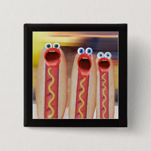 Weenie People 2 Inch Square Button