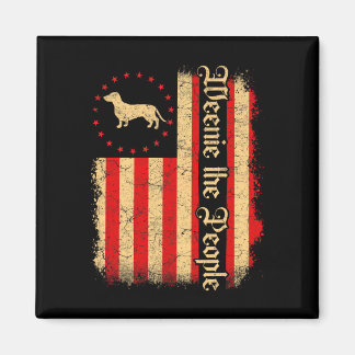 Weenie The People 4th Of July American Usa Flag Da Magnet
