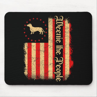 Weenie The People 4th Of July American Usa Flag Da Mouse Pad