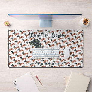 Weenie The People Dachshund 4th Of July Desk Mat