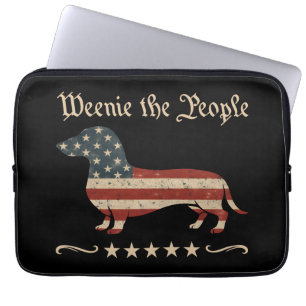 Weenie The People Dachshund 4th Of July Laptop Sleeve
