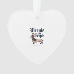 Weenie the People Patriotic Dachshund T-Shirt_1 Ornament