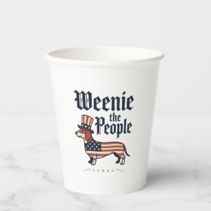 Weenie the People Patriotic Dachshund T-Shirt_1 Paper Cups