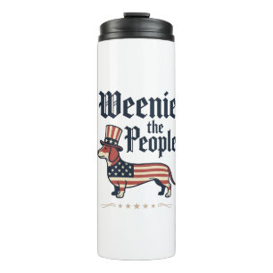 Weenie the People Patriotic Dachshund T-Shirt_1 Thermal Tumbler