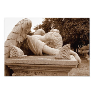 Weeping Angel Photogrpah sepia Photo Print