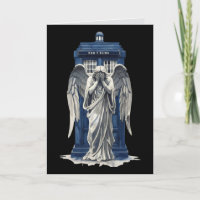Weeping Angel with Blue Police Box 1