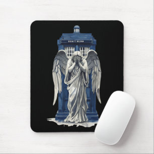 Weeping Angel with Blue Police Box 1 Mouse Pad