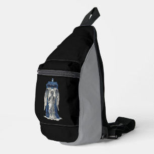 Weeping Angel with Blue Police Box 1 Sling Bag