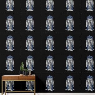 Weeping Angel with Blue Police Box 1 Wallpaper